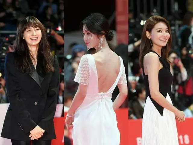 Actress Lee Na Young, Nam Gyuri, SNSD Suyeong, Busan International Film Festivalred carpet. Busan on