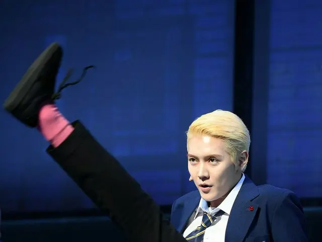 ”NU'EST” Ren appearing in the press call for the musical ”Jamie”.