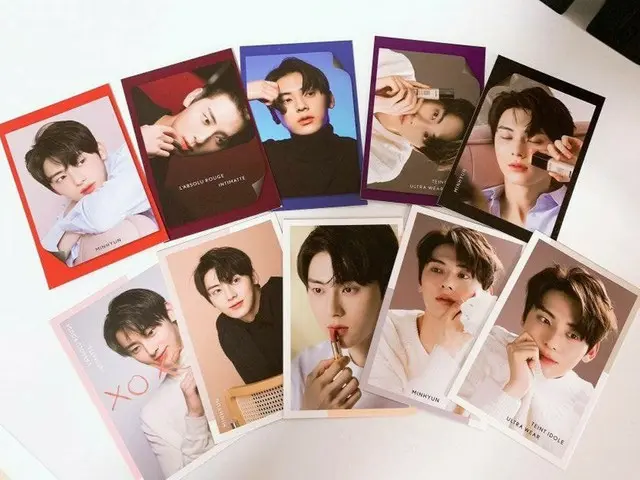 ”NU'EST” Hwang Min Hyun, LANCOME's lipstick purchase privilege photo card is toocool and becomes Hot