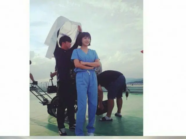 Actress H · Ji Woo Won, performing appearance released. MBC TV Series ”Hospitalship” shooting Behind