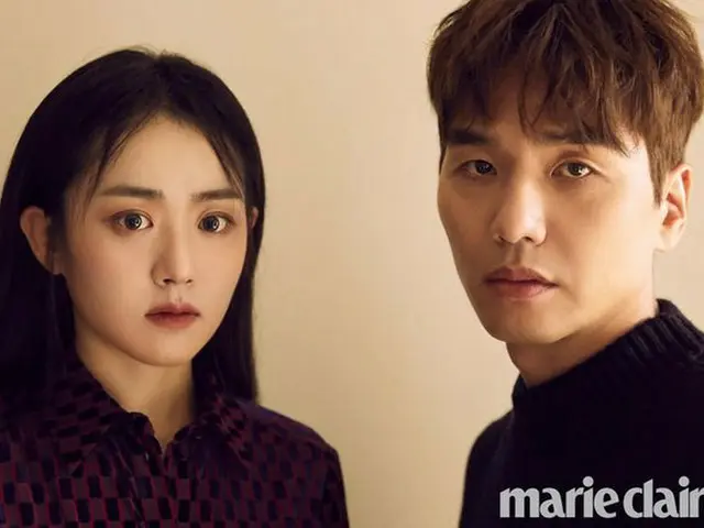 Actress Moon Geun Young - Actor Kim Tae Hoon, released pictures. Magazine 'marieclaire'.