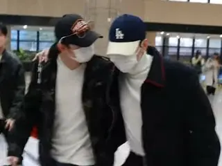 "2PM" Nichkhun & Jun.K departed for Japan at Gimpo International Airport on the 