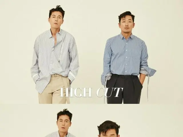 Actors Jung Woo Sung, Ha Jung Woo, photos from HIGHCUT.