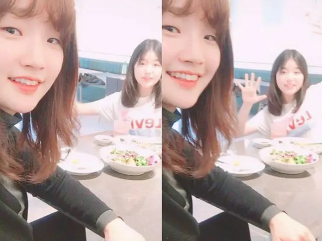 Actress Park SoDam, SNS update. Photo with Jo Hye Jung.