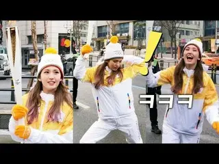 IOI former member Somi, appearance in torch relay. @ 2018 Pyeongchang Winter Oly