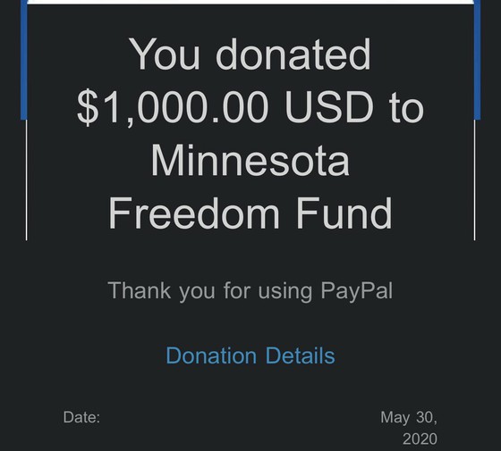 Day6 Jae donated $1,000 to the Minnesota Freedom Fund.