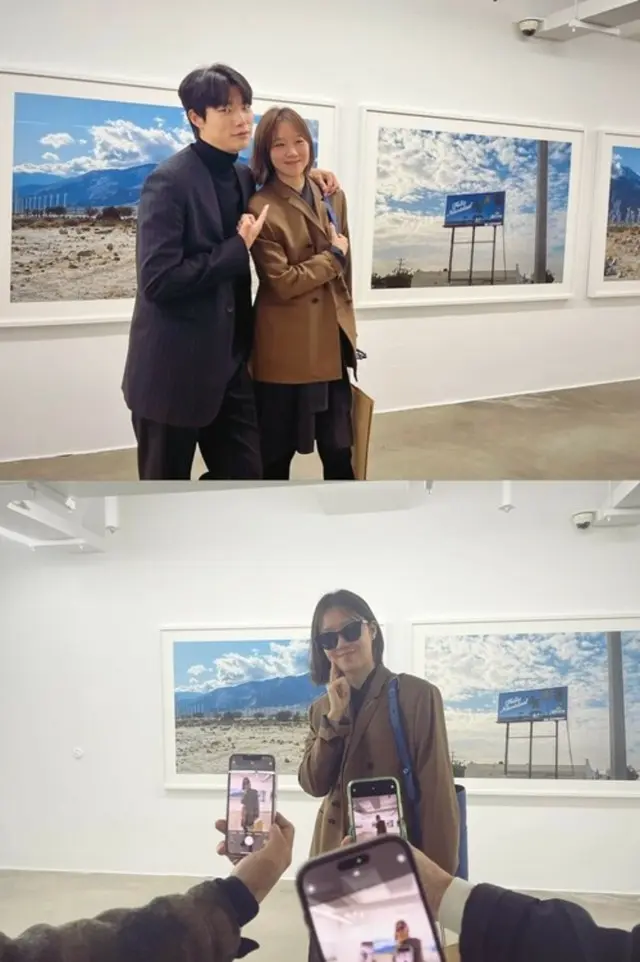 女優コン・ヒョジン、俳優リュ・ジュンヨル写真展を応援