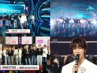 "SEVENTEEN" also took first place on "Show! K-POP Center"...four music show wins