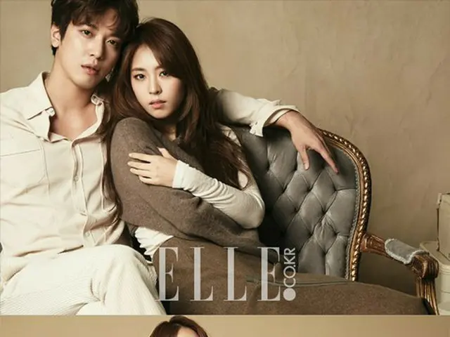 Jung Yong Hwa (CNBLUE), actress Lee Yeon Hee, released pictures. Magazine”ELLE”.