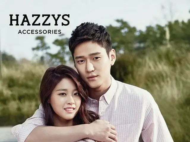 Seol Hyun (AOA), actor Ko KyungPyo, advertisement appearance. Brand ”HAZZYS”.