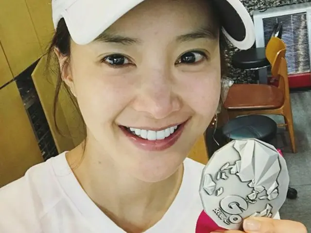 Actress Lee Si Young, half marathon also finished. * 3 months since givingbirth. .