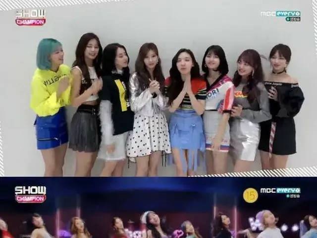 TWICE, "Show Champion" first place.