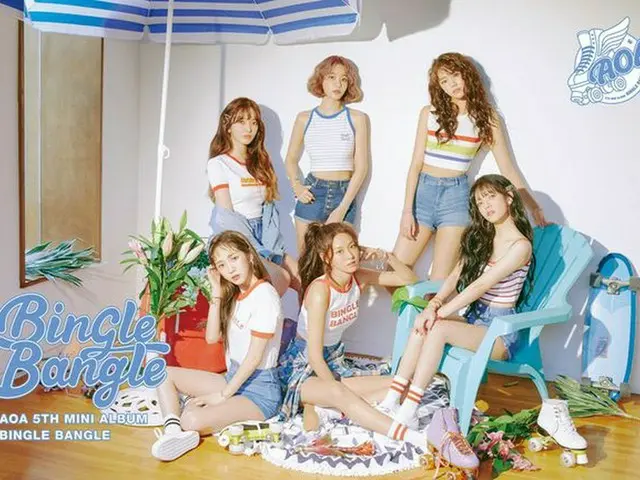 AOA, 5th mini album "BINGLE BANGLE" entered TOP 3 with iTunes K-POP album chart 
