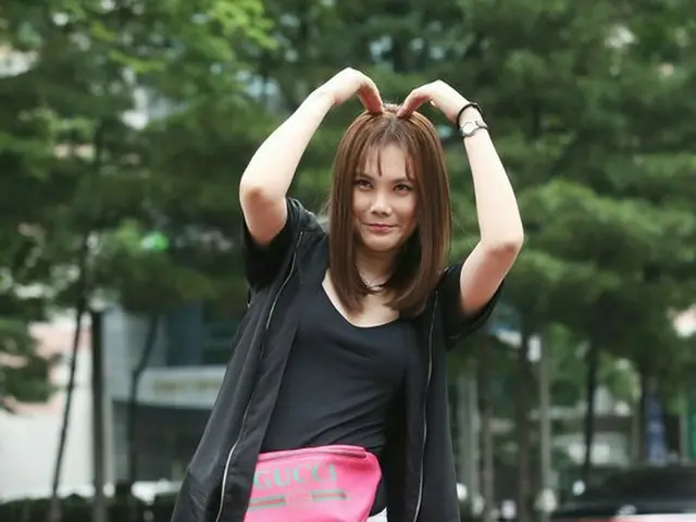 First place in the past. Kim Hyun Jung, arriving to work "Music Bank" 20th Anniv