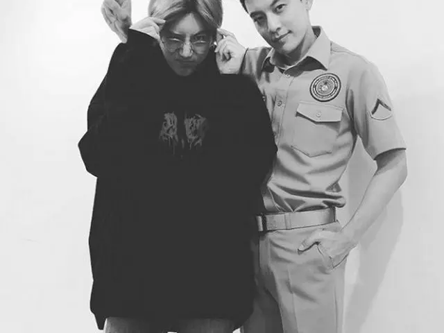 Jang Hyun Seung, photo with SE7EN published to SNS.