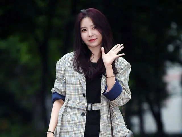 Reina (AFTERSCHOOL), arriving to work ”Music Bank”. Seoul Yeouido.