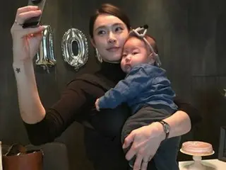 Singer and musical actress Kaoh, updated SNS. My son Noa's 100th birthday birthd