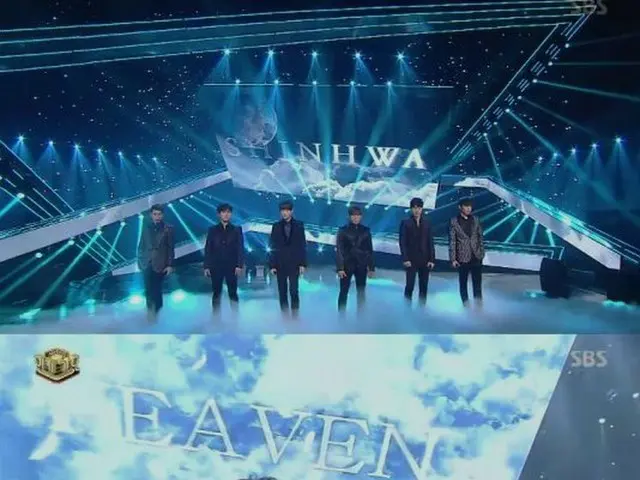 SHINHWA, ”Inkigayo” appeared. Comeback songs ”TOUCH” and ”Heaven” are shown.Perfect harmony of ”long