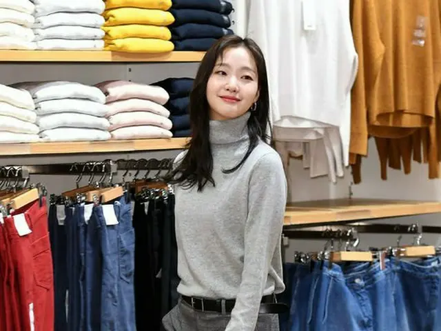 Actress Kim GoEun, Attended the open event of UNIQLO Central Store ”UNIQLOCashmere Special Zone”.