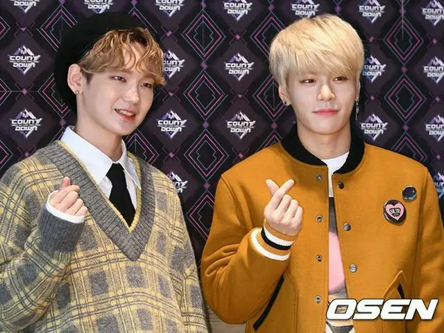 JBJ 95, "M COUNTDOWN" at the photo wall before live broadcast.