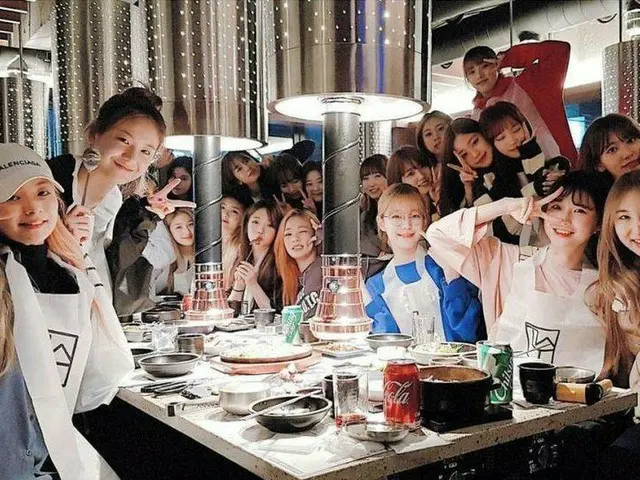 Eating and drinking establishments IZONE and fromis _ 9 dinner are topics. Cheon