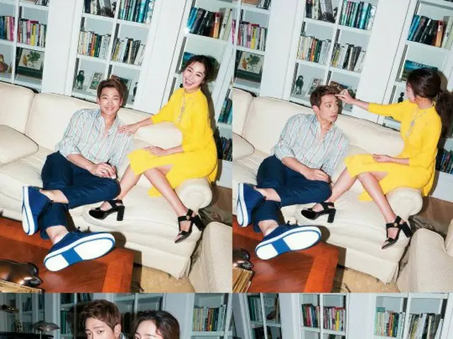 ”Newlywed” Rain (Bi) - Kim Tae Hee, Mr and Mrs, released pictures. Magazine”BAZAAR”.