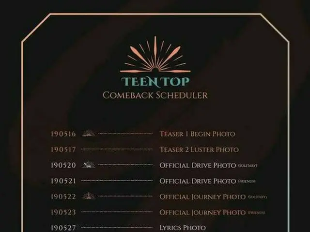 TEEN TOP, full body comeback confirmed on June 4. Comeback scheduler is released