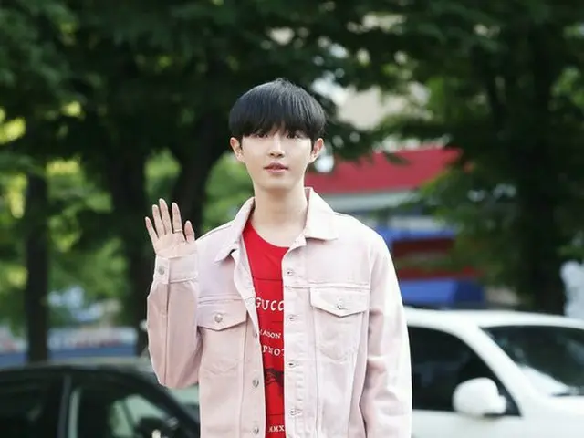 WANNA ONE former member Kim Jae-Hwan, arriving to work "Music Bank". A slightly 