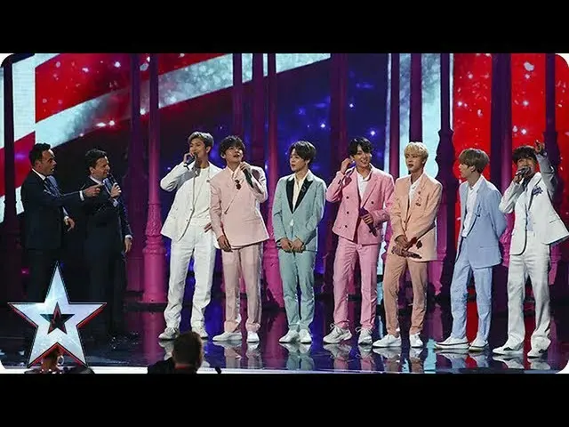 BTS, "Britain's Got Talent" appearance. 'Boy With Luv'.  .  