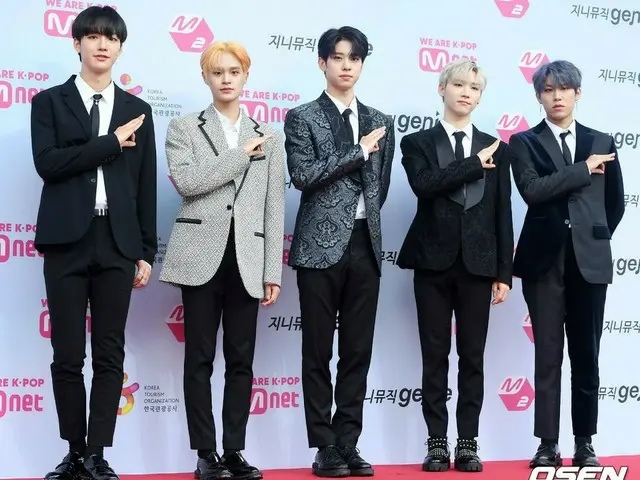AB6IX attends the "2019 M2 X GENIE MUSIC AWARDS" red carpet event. One afternoon