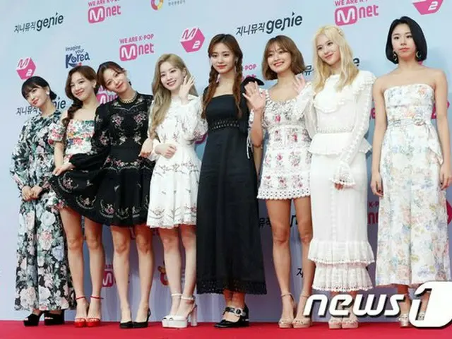 TWICE attends the "2019 M2 X GENIE MUSIC AWARDS" red carpet event. One afternoon