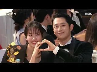 [Official mbe]   [2019 MBC Drama Awards] Spring night couple Han Ji Min  ♥ Jung 