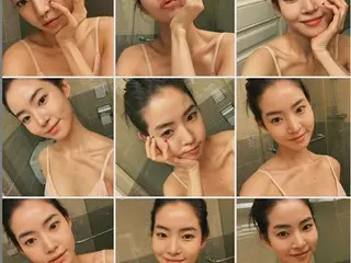 Actress Hwang SeungUn makes Hotie a selfie in the private room of the toilet. . 