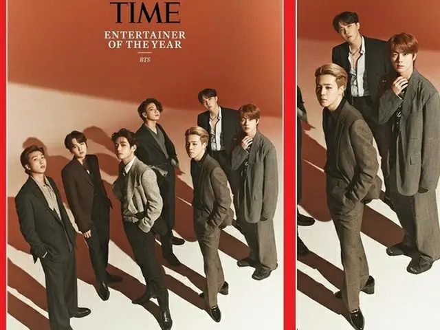 BTS was selected as "Entertainer of the Year" by TIME magazine and the photos we