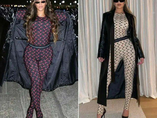 The nude-tone underwear worn by HyunA & EDawn (DAWN) is a crescent-patterned bod