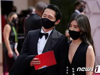 "Minari" Steven Yeun (candidate for Best Actor), appeared on the red carpet of "