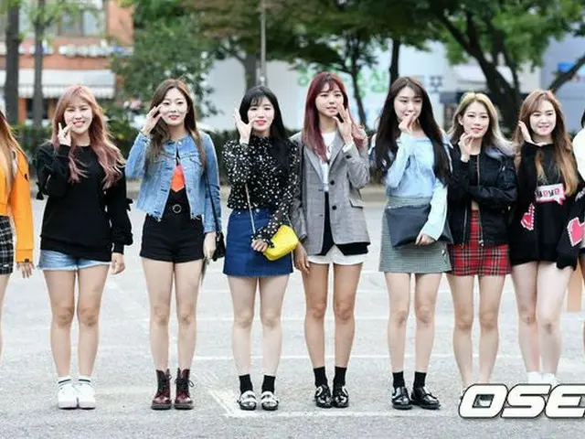 PRISTIN, arrived to work. Music Program ”Music Bank” rehearsal. Seoul Yeouido(Yoido), In front of th