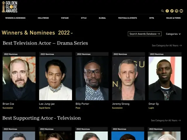 Netflix "Squid Game", "79th Golden Globe Awards" nominated in 3 categories. Best