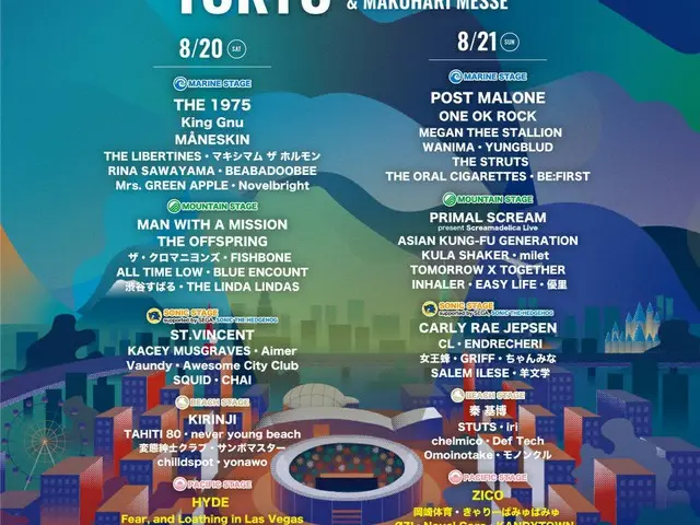 ZICO (Block B), Kang Daniel, Seori, will appear at "SUMMER SONIC 2022 Tokyo" to 