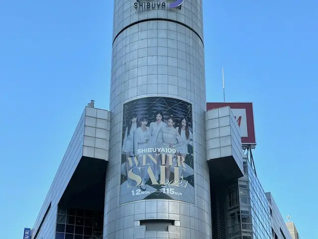 "LE SSERAFIM", their super large poster appeared in SHIBUYA109. . .