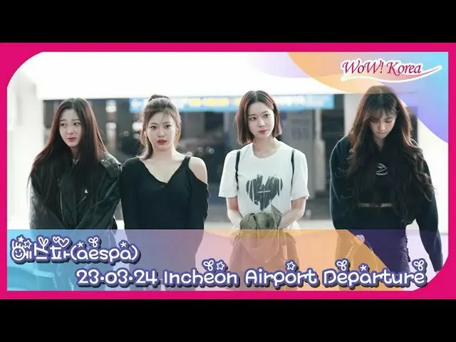 aespa departed to Thailand from Incheon International Airport. . .  