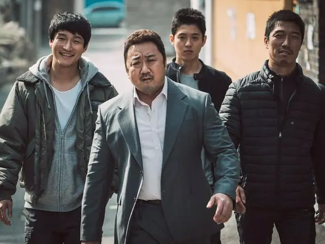 Actor Ma Don Seok, Yoon Kye Sang starring film ”crime city”, One month haspassed since its release,
