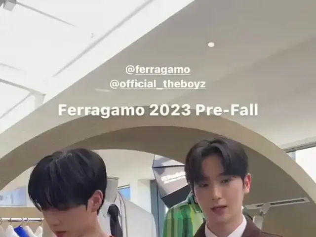 "THE BOYZ" Sunwoo & Hyunjae attended the FERRAGAMO pop-up store event. . .