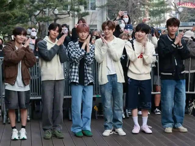 NCT WISH entered KBS on the morning of the 15th to pre-record “MUSICBANK”.