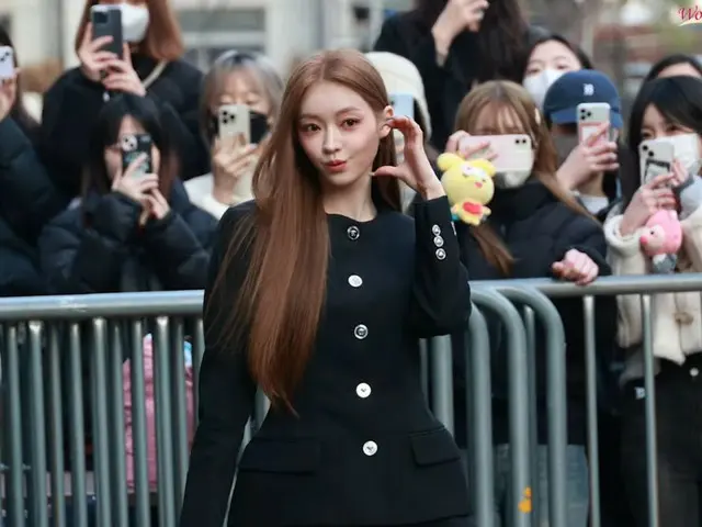 YOO A (OHMYGIRL) entered KBS on the morning of the 15th to pre-record “MUSICBANK