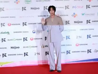 Jung Yong Hwa (CNBLUE) participating in the ”KCON JAPAN 2024” red carpet event.