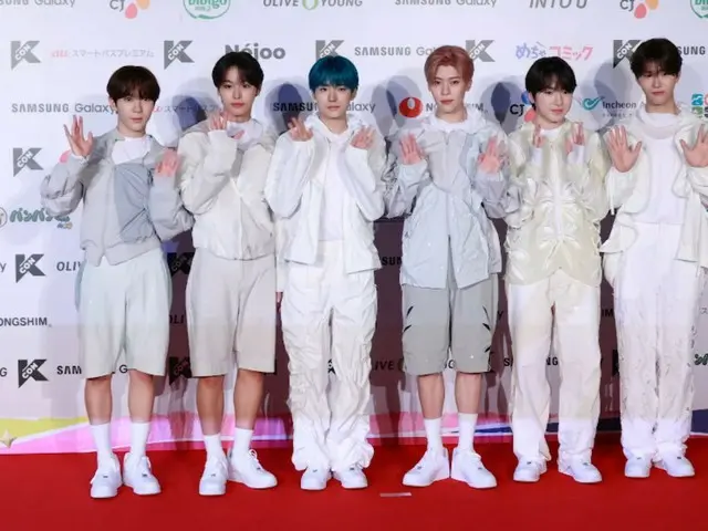 NCT WISH participating in the "KCON JAPAN 2024" red carpet event.