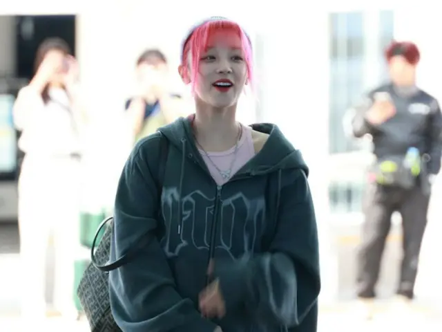 (G)I-DLE's YUQI departs for China at Incheon International Airport.