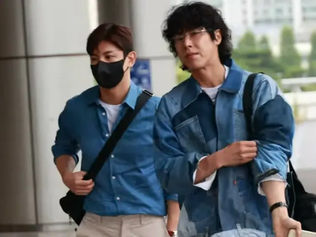 TVXQ arrives in Japan to perform at "FNS Song Festival Summer" @ Gimpo Internati