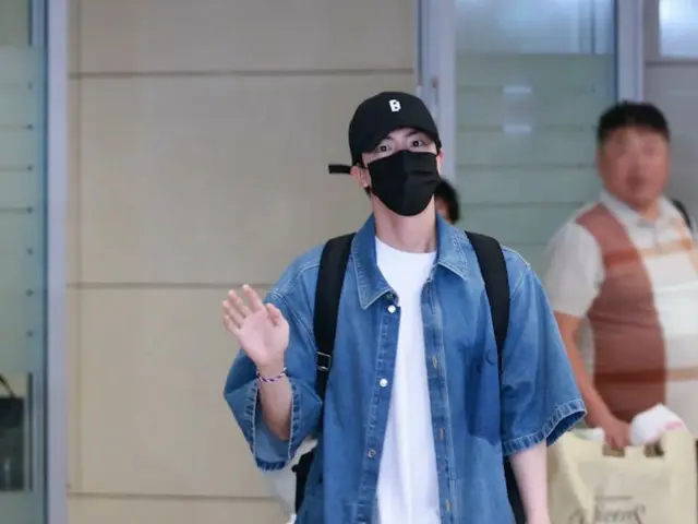 JIN returns to his country after completing the 2024 Paris Olympic Torch Relay @